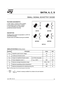 SMALL SIGNAL SCHOTTKY DIODE