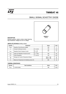 SMALL SIGNAL SCHOTTKY DIODE