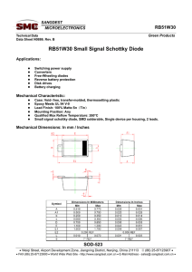 RB51W30 Small Signal Schottky Diode