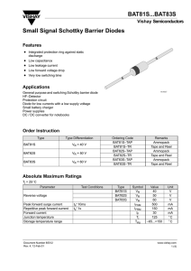 BAT81S...BAT83S Small Signal Schottky Barrier Diodes