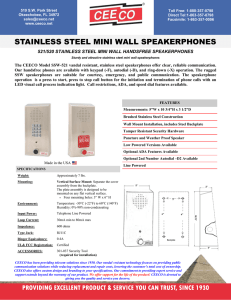 STAINLESS STEEL MINI WALL SPEAKERPHONES