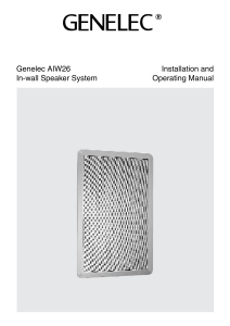 Genelec AIW26 In-wall Speaker System Installation