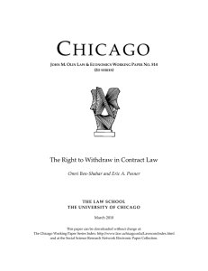 The Right to Withdraw in Contract Law
