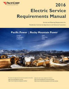 2016 Electric Service Requirements Manual