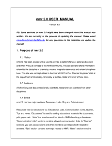 User Manual - nmr 2.0 - University at Buffalo
