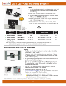 Croc-Lok™ Box Mounting Bracket