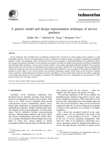 A generic model and design representation technique of service