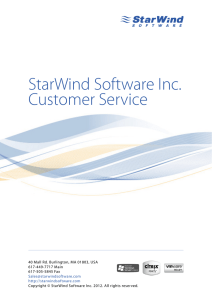 StarWind Software Inc. Customer Service