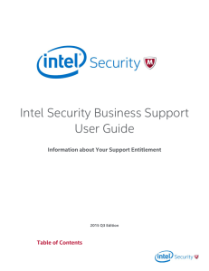 Intel Security Business Support Guide