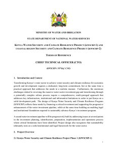 chief technical officer (cto) - Ministry of devolution and planning
