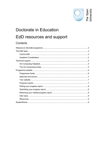 EdD resources and support 2015