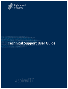 Technical Support User Guide