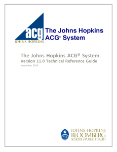 The Johns Hopkins ACG® System Version 11.0 Technical