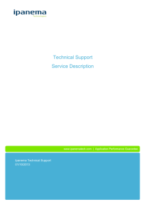 Ipanema Technical Support Service Description