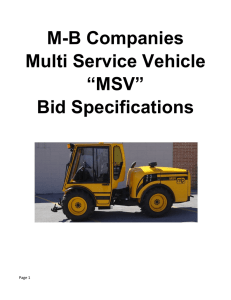 MB Companies Multi Service Vehicle “MSV”