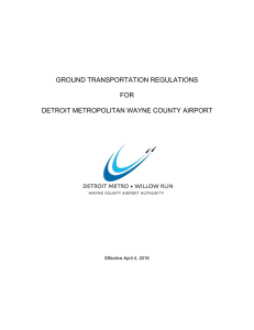 ground transportation regulations for detroit metropolitan wayne