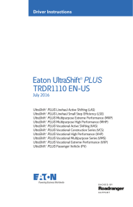 Eaton UltraShift® PLUS TRDR1110 EN-US
