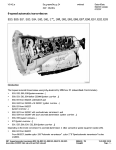 SBT 6-speed automatic transmission E53, E60, E61, E63, E64, E65