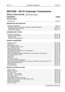 SECTION : 307-01 Automatic Transmission