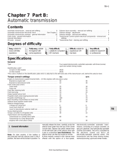 Chapter 7 Part B: Automatic transmission