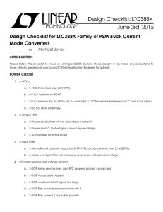 Design Checklist for LTC388X Family of PSM Buck Converters