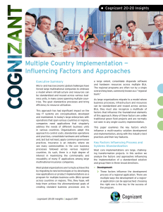 Multiple Country Implementation -- Influencing Factors