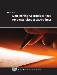 Determining Appropriate Fees for the Services of an Architect