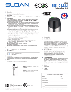 ECOS RESS Flushometers Information Sheet