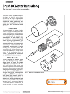 Brush DC Motor Runs Along - Power Transmission Engineering