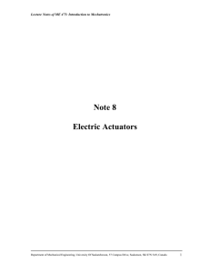 Note 8 Electric Actuators - University of Saskatchewan