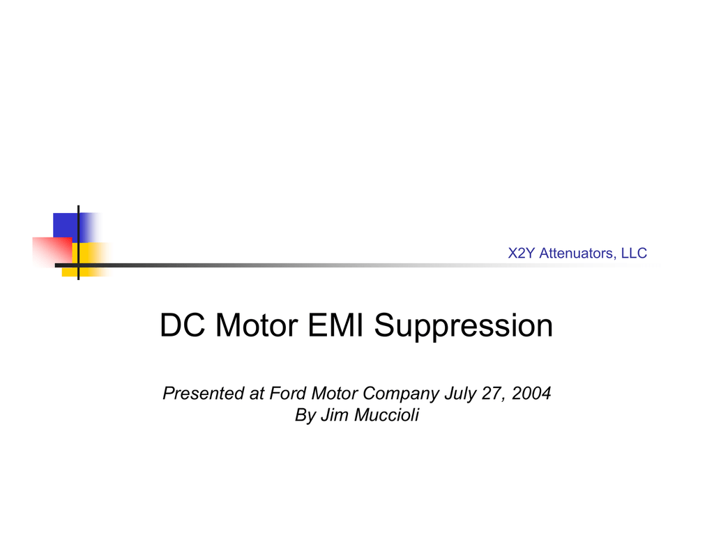 DC Motor EMI Suppression