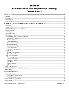 Scanner Familiarization and Preparatory Training Course Part-1