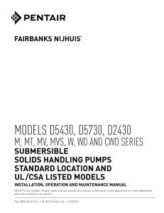 submersible solids handling pumps standard location and ul /csa
