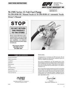 M-150S Series 12-Volt Fuel Pump