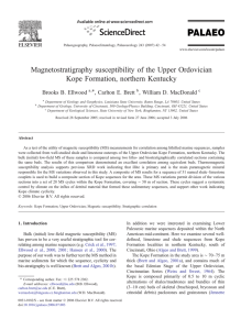 Magnetostratigraphy susceptibility of the Upper Ordovician Kope