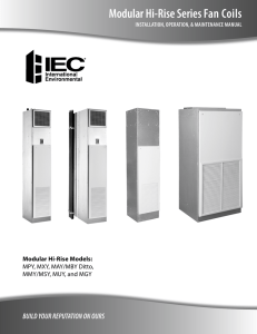 Modular Hi-Rise Series Fan Coils - IEC International Environmental