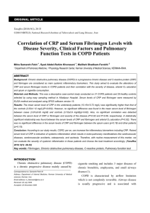 Correlation of CRP and Serum Fibrinogen Levels with