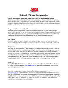 Softball COR and Compression