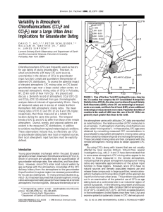 Variability in Atmospheric Chlorofluorocarbons