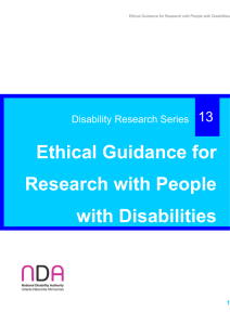 Ethical Guidance for Research with People with Disabilities