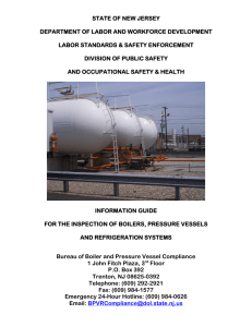 Information Guide for the Inspection of Boilers, Pressure Vessels