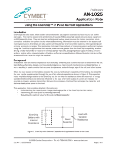 Using the EnerChip in Pulse Current Applications