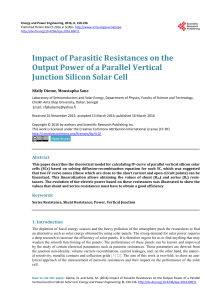 Impact of Parasitic Resistances on the Output Power of a Parallel