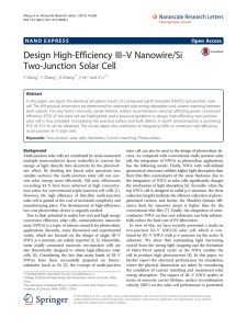 Design High-Efficiency III–V Nanowire/Si Two