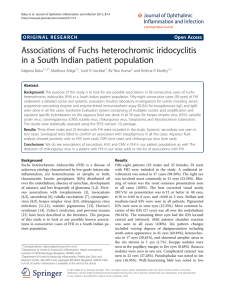 Associations of Fuchs heterochromic iridocyclitis in a South Indian
