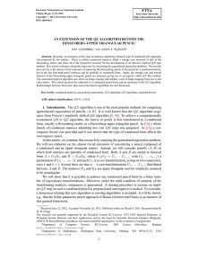 Full Text  - Electronic Transactions on Numerical Analysis