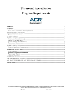 Ultrasound Accreditation Program Requirements