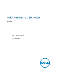Dell™ Internal Dual SD Module (IDSDM)