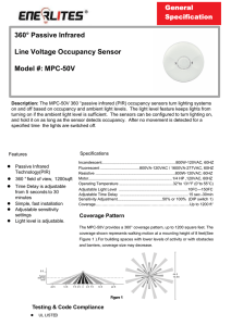 360° Passive Infrared Line Voltage Occupancy Sensor Model