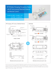 RF Wireless Grouping Occupancy Sensor with HF (microwave